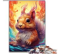 1000 Piece Puzzle Colorful Squirrel Wooden Puzzles size50x75cm Intricate Design for Teenagers, DIY Decor, And Brain-Boosting Fun