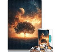 1000 Piece Puzzle Colorful Tree of Life Jigsaw Puzzles for Adults 1000 Pieces,Relax Games Is Ideal As A Gift for The Whole Family 26x38cm