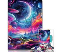1000 Piece Puzzle Colourful Astronaut 1000 Piece Jigsaw Puzzles for Teenagers Gifts,Birthday Present, Gifts, Wall Art for And Age 14 Years Up 26x38cm