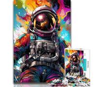 1000 Piece Puzzle Colourful Astronauts Jigsaw Puzzle 1000 Pieces for Teenagers,Decompressing Intellectual Educational Toy Birthday Present, Gifts 50x75cm