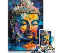 1000 Piece Puzzle Colourful Buddha Graffiti Jigsaws 1000 Pieces for Teenagers,Toys Educational Games Stress Relieving Unique Home Decor And Gifts 26x38cm