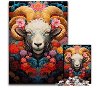 1000 Piece Puzzle Colourful Goats Challenging Puzzles Brain Challenge Game for Teenagers & Family Interaction 50x75CM/19.68x29.52inch