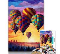 1000 Piece Puzzle Colourful Hot Air Balloons Jigsaw Puzzles for Teenagers 1000 Piece,Educational Toys Is Ideal As A Gift for The Whole Family 50x75cm