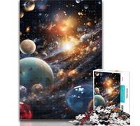 1000 Piece Puzzle Colourful Universe 1000 Pieces Jigsaw Puzzles For Teens And Adults,with Matching Poster And Trivia Sheet for Age 14 Years Up 50x75cm