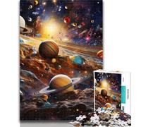 1000 Piece Puzzle Colourful Universe Jigsaw Puzzles for Teenagers 1000 Piece,Educational Toys Is Ideal As A Gift for The Whole Family 50x75cm