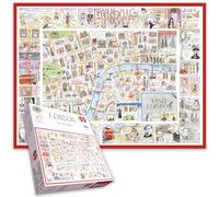 1000-Piece Puzzle Comical Map of London with Landmarks & Tourist Attractions by Tim Bulmer for Adults Large 66cm x 50cm Size - Delightfully Challenging Yet Humorously Fun!