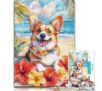 1000 Piece Puzzle Corgi on Vacation Jigsaw Puzzles for Adults 1000 Piece,Train Your Brain And Hands Gifts for Friends And Family (50x75cm)