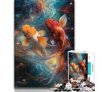 1000 Piece Puzzle Cosmic Koi Jigsaws Puzzles 1000 Pieces for Adults Gifts,Learning Educational Toy for Is Ideal As A Gift for The Whole Family 50x75cm