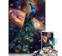 1000 Piece Puzzle Cosmic Peacock Jigsaws 1000 Pieces for Teenagers,Toys Educational Games Stress Relieving Unique Home Decor And Gifts (50x75cm)