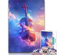 1000 Piece Puzzle Cosmic Violin Jigsaw Puzzles for Teenagers 1000 Piece,Educational Toys Is Ideal As A Gift for The Whole Family 26x38cm
