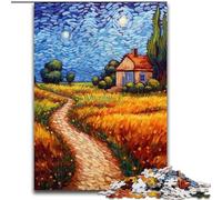 1000 Piece Puzzle Countryside Under The Night Sky JigsawPuzzle 1000 Pieces for Adults Challenging Brain Teaser for Teenagers & Families 26X38CM