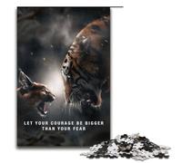 1000 Piece Puzzle Courage Bigger Than Fear Jigsaw for Adults Paper Jigsaw Challenging Game 1000 PCS(38x26cm)