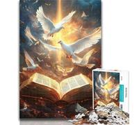 1000 Piece Puzzle Cross Dove 1000 Piece Jigsaw Puzzles for Adults Gifts,Educational Game Challenge Toy for Women And Men 50x75cm