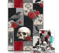 1000 Piece Puzzle Crow Skeleton 1000 Piece Jigsaw Puzzle for Adults Teens,Toys Educational Games Stress Relieving Great Gifts And Toys 26x38cm