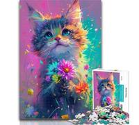 1000 Piece Puzzle Cute Anime Cat 1000 Piece Jigsaw Puzzle for Adults Teens,Train Your Brain And Hands Gifts for Friends And Family 50x75cm