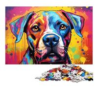 1000 Piece Puzzle Cute Boxer Puppy Jigsaw for Adults Paper Jigsaw Great Gifts for Christmas 1000 PCS(38x26cm)