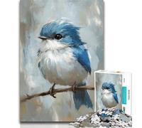 1000 Piece Puzzle Cute Little Blue Bird Jigsaw Puzzle 1000 Pieces for Adults,Fun Activity for Home, Rainy Days Toys, Birthday Gifts 50x75cm