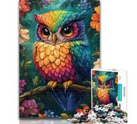 1000 Piece Puzzle Cute Little Owl Jigsaw Puzzles 1000 Pieces for Adults Teens,Toys Educational Games Stress Relieving Enhance Love between Couples 50x75cm