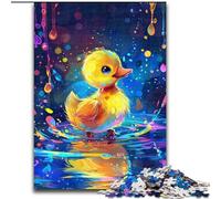 1000 Piece Puzzle Cute Little Yellow Duck 1000 Piece Jigsaw Puzzle Family Interactive Game, Ideal for Teenagers, Brain Teaser Gift (Size 26x38cm)