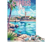 1000 Piece Puzzle Cyprus Paphos Jigsaw Puzzles for Adults Woodenboard Puzzles Best Gift for Adults And 1000pcs (75x50cm)