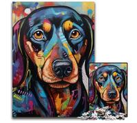 1000 Piece Puzzle Dachshund cardboard Jigsaw Puzzles for Adults Challenging DIY Brain Teaser, Perfect Family Game Or Decorative Gift 26X38CM/10.23x14.96inch