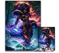 1000 Piece Puzzle Dark Fantasy Demoness Impossible Jigsaw Puzzles for Adults Family Game Night Fun DIY Decorative Artwork 1000 PCS(75x50cm)