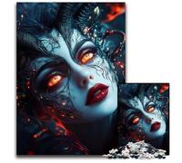 1000 Piece Puzzle Demoness with Burning Eyes Impossible Jigsaw Puzzles for Adults Family Game Night Fun DIY Decorative Artwork 1000 PCS(38x26cm)