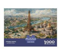 1000 Piece Puzzle - Der Eiffelturm Paris Landmarks, A Funny And Artistic, Colourful, Ideal for Adults Teens And Kids 70x50cm/1000pcs