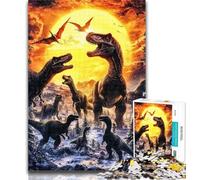 1000 Piece Puzzle Dinosaur Jigsaw Puzzle 1000 Pieces for Teenagers,with Matching Poster And Trivia Sheet for Age 14 26x38cm