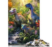 1000 Piece Puzzle Dinosaur World Puzzle for Adults Cardboard Puzzles Adults Puzzles Gifts Size : 38x26cm