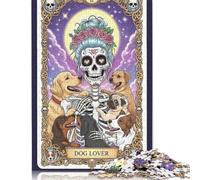 1000 Piece Puzzle Dog Lover Tarot Card Illustration Jigsaw Puzzles for Adults Paperboard Puzzles Adults Puzzles Gifts 38x26cm/1000pcs