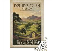 1000 Piece Puzzle, Druid's Glen Golf Poster, 70x50cm/1000pcs