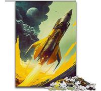1000 Piece Puzzle Dynamic Space Ship Launch Impossible Jigsaw Puzzles for Adults Brain Teaser Game, Interactive Family Game, Suitable for Ages 14+ size 38x26cm