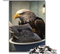 1000 Piece Puzzle Eagle Reading Newspaper Impossible Jigsaw Puzzles for Adults size 50x75cm Perfect DIY Art Decor Or Birthday Gift