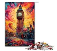 1000 Piece Puzzle Educational Games A Large Bell Tower Above The City Jigsaw Puzzles for Adults Wooden Jigsaw For Family Fun Game Night 75x50cm