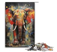 1000 Piece Puzzle Educational Games African Elephant Jigsaw Puzzles for Adults Paper Jigsaw For Family Fun & Game Night 1000 PCS(38x26cm)
