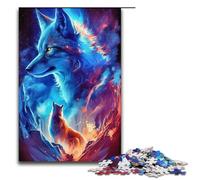 1000 Piece Puzzle Educational Games Animal Nebula Wolf Jigsaw Puzzles for Adults Paper Jigsaw For Family Fun & Game Night 1000 PCS(38x26cm)