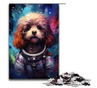 1000 Piece Puzzle Educational Games Astronaut Poodle Baby by SplattersLots of Thick Color Jigsaw Puzzles for Adults Wooden Jigsaw For Family Fun Game Night 75x50cm