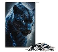 1000 Piece Puzzle Educational Games Black Panther with Flashes Jigsaw Puzzles for Adults Wooden Jigsaw For Family Fun Game Night 75x50cm