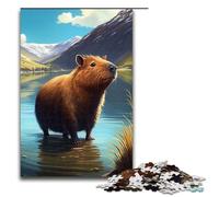 1000 Piece Puzzle Educational Games Capybara Animal Jigsaw Puzzles for Adults Wooden Jigsaw For Family Fun Game Night 75x50cm