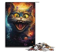 1000 Piece Puzzle Educational Games Colorful Psychedelic Garfield Cat Jigsaw Puzzles for Adults Wooden Jigsaw For Family Fun & Game Night 1000 PCS(38x26cm)