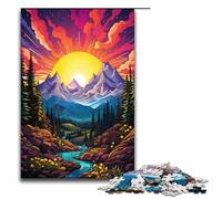 1000 Piece Puzzle Educational Games Colourful Beautiful Mountains Jigsaw Puzzles for Adults Wooden Jigsaw For Family Fun & Game Night 1000 PCS(75x50cm)