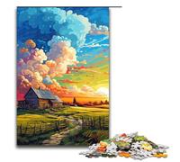 1000 Piece Puzzle Educational Games Farms Is Surrounded by SplattersLots of Coloured Jigsaw Puzzles for Adults Wooden Jigsaw For Family Fun Game Night 75x50cm