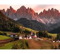 1000 Piece Puzzle Educational Games Home Decoration Puzzle. - Mountains buildings village 75x50cm