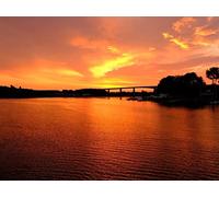 1000 Piece Puzzle Educational Games Home Decoration Puzzle. - River sunset sky 75x50cm