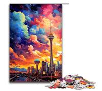 1000 Piece Puzzle Educational Games Las Vegas Nevada Is Surrounded by SplattersLots of Colour Jigsaw Puzzles for Adults Wooden Jigsaw For Family Fun Game Night 75x50cm