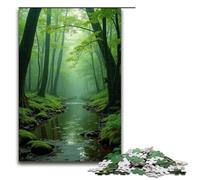 1000 Piece Puzzle Educational Games Moss Well Silence Jigsaw Puzzles for Adults Wooden Jigsaw For Family Fun & Game Night 1000 PCS(75x50cm)