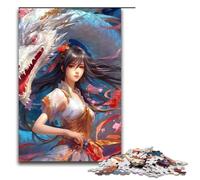1000 Piece Puzzle Educational Games Mystical Dragon Girl Jigsaw Puzzles for Adults Wooden Jigsaw For Family Fun & Game Night 1000 PCS