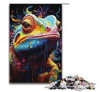 1000 Piece Puzzle Educational Games Painting Color Chameleon Jigsaw Puzzles for Adults Paper Jigsaw For Family Fun & Game Night 1000PCS(38x26cm)