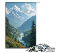 1000 Piece Puzzle Educational Games Picturesque Landscape Jigsaw Puzzles for Adults Wooden Jigsaw For Family Fun & Game Night 1000 PCS(38x26cm)